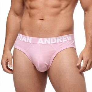 Andrew Christian THICK M (33-35) Brief Pink Low Rise Cotton Stretch Underwear